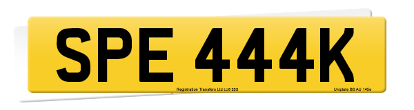 Registration number SPE 444K